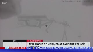 Avalanche confirmed at Palisades Tahoe [upl. by Anes54]