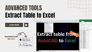 Extract Tables from CAD Drawings to Excel [upl. by Latnahc]