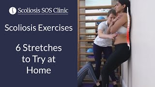 Scoliosis Exercises  6 Stretches to Try at Home [upl. by Aihsatan]