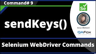 sendKeys Command  Selenium WebDriver [upl. by Innor]