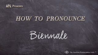 How to Pronounce Biennale Real Life Examples [upl. by Edyaj]