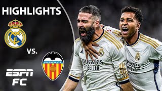 Real Madrid vs Valencia  LALIGA Highlights  ESPN FC [upl. by Jorgenson]