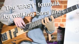 The SIMPLEST walking bass line formula  EXACTLY where to start [upl. by Nylaf]