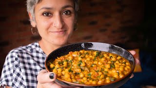 Delicious chickpea spinach curry  Food with Chetna [upl. by Blain]