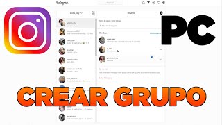 Como Crear un Grupo en Instagram PC 2025 [upl. by Nylasoj]