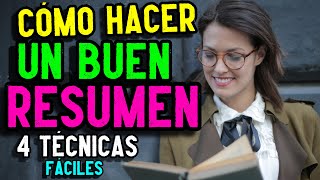 CÓMO HACER UN BUEN RESUMEN 4 técnicas textuales muy fáciles [upl. by Bahr]