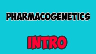 Pharmacogenomics [upl. by Kosel]