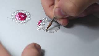 How to Design Jewellery the Traditional Way Using Gouache [upl. by Sillyhp]