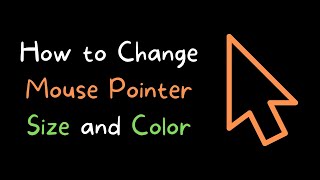 How to Change Mouse Pointer Size and Color in Windows 10 [upl. by Adnuahsor]