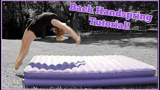 Back HandspringBack Handspring Step out Tutorial [upl. by Merrell]