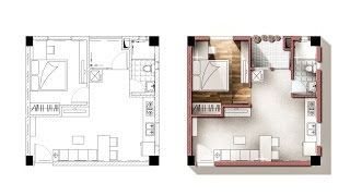 Rendering an architectural floor plan [upl. by Annot910]