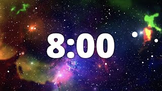 8 Minute Countdown Timer with Alarm and Deep Space Ambient Music  🌠Deep Space Galaxy 🌠 [upl. by Benilda]