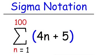 Sigma Notation and Summation Notation [upl. by Reniti]