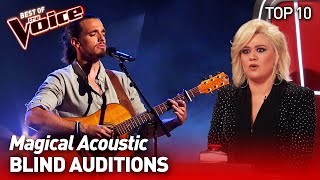 Incredible ACOUSTIC Blind Auditions in The Voice  TOP 10 [upl. by Harday]