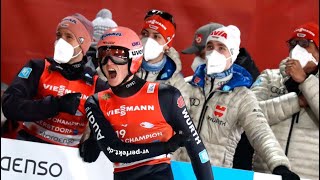 Nordische SkiWM in Oberstdorf Deutschland verteidigt Gold im Teamspringen [upl. by Ivonne]