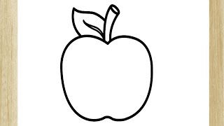 COMO DESENHAR UMA MAÇÃ FÁCIL  HOW TO DRAW APPLE EASY [upl. by Eiwoh]