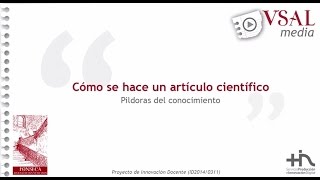 ESTRUCTURA DE UN ARTÍCULO CIENTÍFICO [upl. by Conway692]