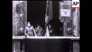 Il Duce Addresses Fascists amp174 200000 On Fascist Birthday [upl. by Edualc]