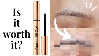 HOW TO GROW THICKER EYEBROWS  GrandeBrow Serum Review  Is it worth it [upl. by Oeak]