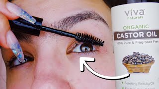 30 DAYS USING CASTOR OIL FOR EYELASH GROWTH [upl. by Leahey]