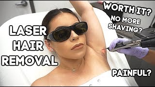 GETTING LASER HAIR REMOVAL UNDERARMS  BRAZILIAN MY EXPERIENCE  JuicyJas [upl. by Alcine]