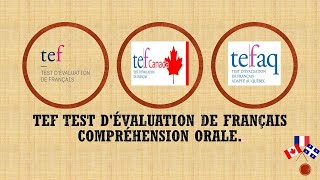 TEFAQTEFCanadaTEF Compréhension Orale Examen6test en temps réel Full Listening exam 2021 [upl. by Keithley]