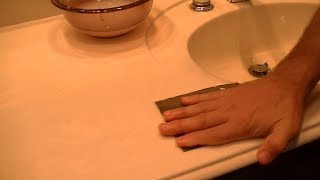 Restoring Cultured Marble Countertops  Polish Out Scratches Yourself [upl. by Donegan677]