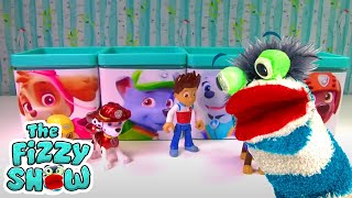 Fizzy Plays With Paw Patrol And Disney Princess Slime Bottles  Fun Compilation For Kids [upl. by Renate419]