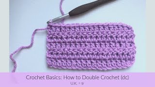 Beginner Crochet Basics How to double crochet [upl. by Margie]