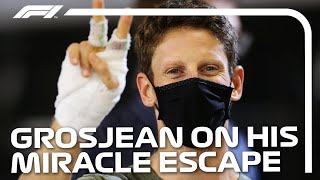 Romain Grosjean On His Miracle Escape From Bahrain Crash [upl. by Iruj]