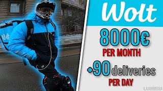 Earning 8000€ per month from food delivery  Worlds fastest Wolt courier [upl. by Boor]