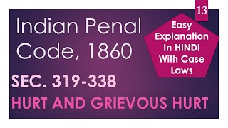 Hurt and Grievous Hurt  Indian Penal Code [upl. by Atikam]