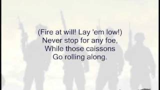 The Caisson Song Original US Army Song  Singalong with Lyrics [upl. by Ayiotal]