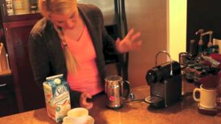 Nespresso Aeroccino Plus Frother Review Frothing Almond Milk [upl. by Cramer]