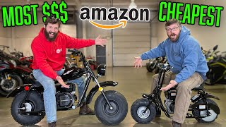 I BOUGHT the CHEAPEST and MOST EXPENSIVE Mini Bikes from Amazon [upl. by Rehsa315]