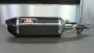 Yoshimura R77 SlipOn Exhaust Install and Sound  Motorcycle Superstore [upl. by Attenrev]