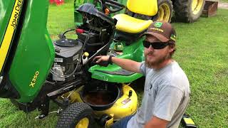 First oil change and overview of the John Deere X350 [upl. by Lraep]