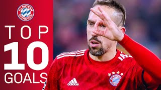 Franck Ribéry  Top 10 Goals for FC Bayern [upl. by Coulson]