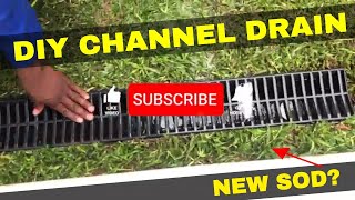 DIY DRAINAGE SYSTEM l How to Install  Waterform System  New Sod  Better Landscape Drainage [upl. by Ronalda]