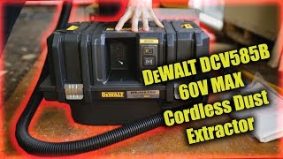 DeWALT DCV585B FLEXVOLT 60V MAX HEPA Dust Extractor Unboxing Overview [upl. by Keavy822]