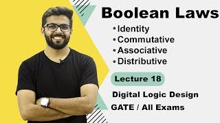 Boolean Laws in Digital Electronics in hindi  DLD GATE Lectures in Hindi [upl. by Ecila]