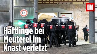 Gefängnismeuterei Polizei stürmt Knast in Thüringen  JVA Untermaßfeld [upl. by Jaquenette858]