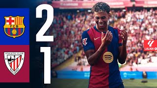 FC BARCELONA 2 vs 1 ATHLETIC CLUB  LALIGA 202425 MD02 [upl. by Oliver]