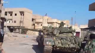 Syria  FSA T55 Tank Blown Up At Close Range [upl. by Tereve]