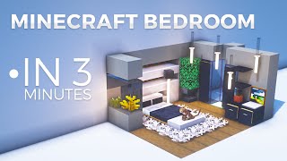 3 Minute Minecraft Bedroom Build Tutorial [upl. by Hube]