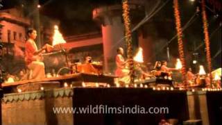 Ganga aarti in Varanasi [upl. by Aivonas]