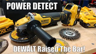 DEWALT POWER DETECT 20V XR Brushless 5quot Angle Grinder Review DCG415W1 [upl. by Clo]