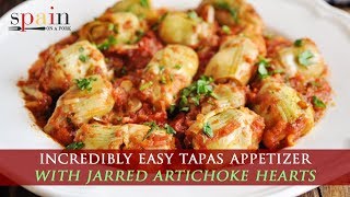 Easy Jarred Artichoke Hearts Recipe with Spicy Tomato Sauce [upl. by Aihsram645]