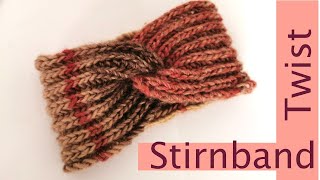 Twist Stirnband stricken im Patentmuster [upl. by Afira]