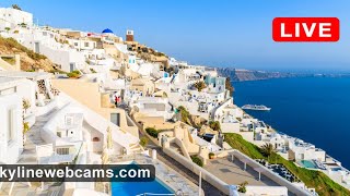 🔴 Recorded live footage webcam from Santorini  Greece [upl. by Bowes315]